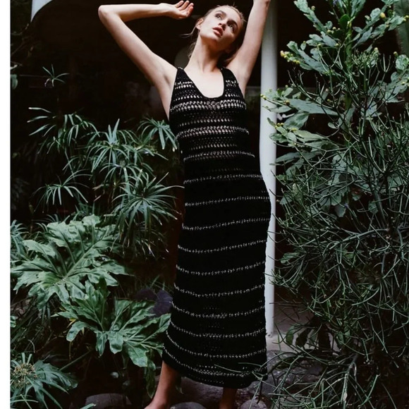 ZARA | Black | KNIT DRESS WITH METALLIC THREAD - Picture 5 of 6